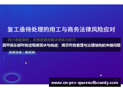 西甲俱乐部财务透明度现状与挑战：揭示财务管理与治理结构的关键问题
